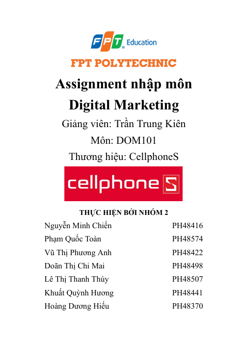 ASM NHẬP MÔN DIGITAL MARKETING MẪU 5