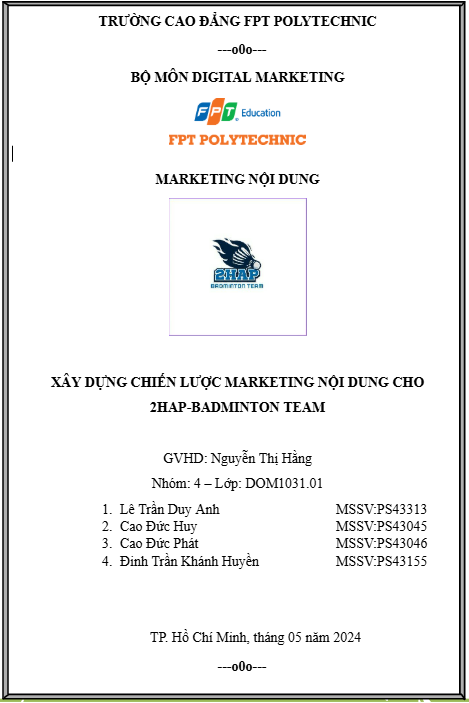 ASM Content Marketing Mẫu 1