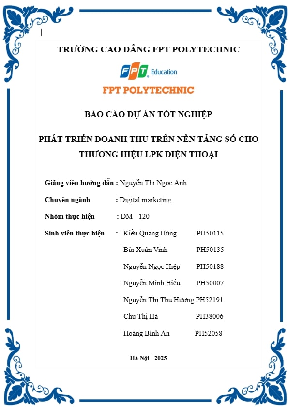 ASM DỰ ÁN TỐT NGHIỆP MẪU 1